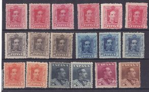 Sellos: FC250- Alfonso XIII Vaquer Edifil 310 /23 . COMPLETA NUEVOS + Variedades + 900 euros